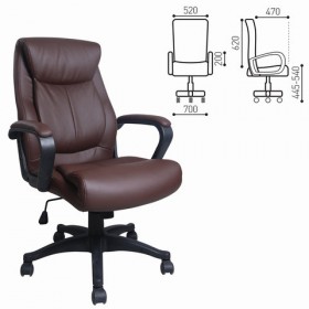 Кресло офисное BRABIX Enter EX-511 (коричневый) в Мазульском - mazulskij.katalogmebeli.com | фото