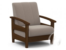 Кресло для отдыха Омега (орех лак/CATANIA COCOA) в Мазульском - mazulskij.katalogmebeli.com | фото