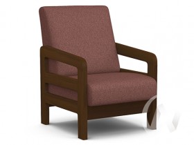 Кресло отдыха Вега-34 (орех лак/UNO BERRY) в Мазульском - mazulskij.katalogmebeli.com | фото