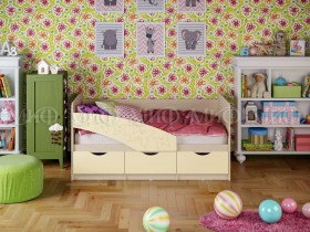 Кровать Бабочки 2,0м (Ваниль матовый) в Мазульском - mazulskij.katalogmebeli.com | фото